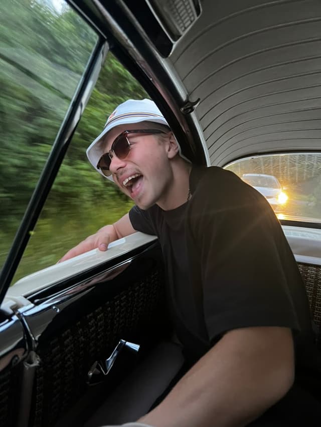 Me in a car